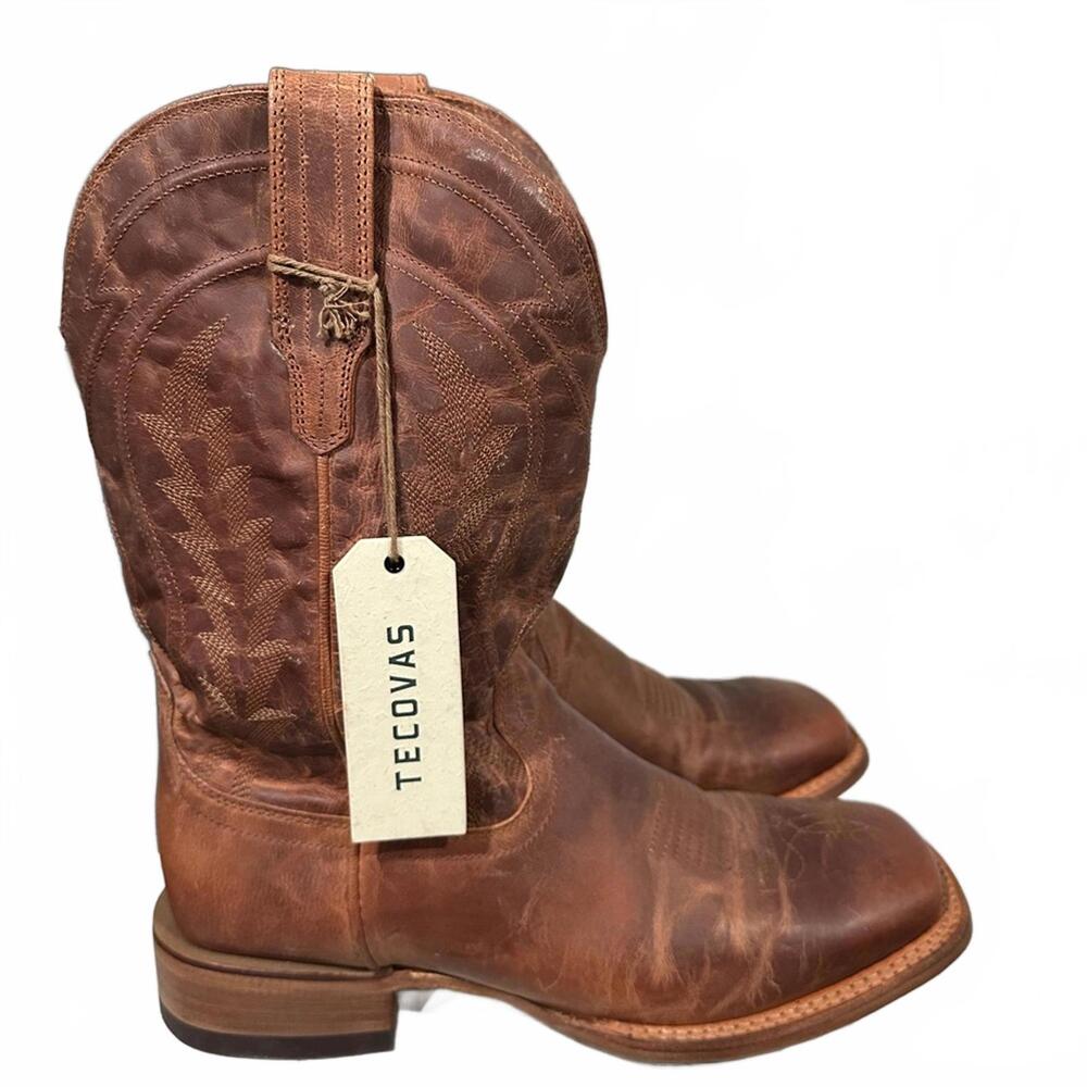 Tecovas | The Doc - Scotch | Goat - Tan | Leather Western Boots | 9.5 EE